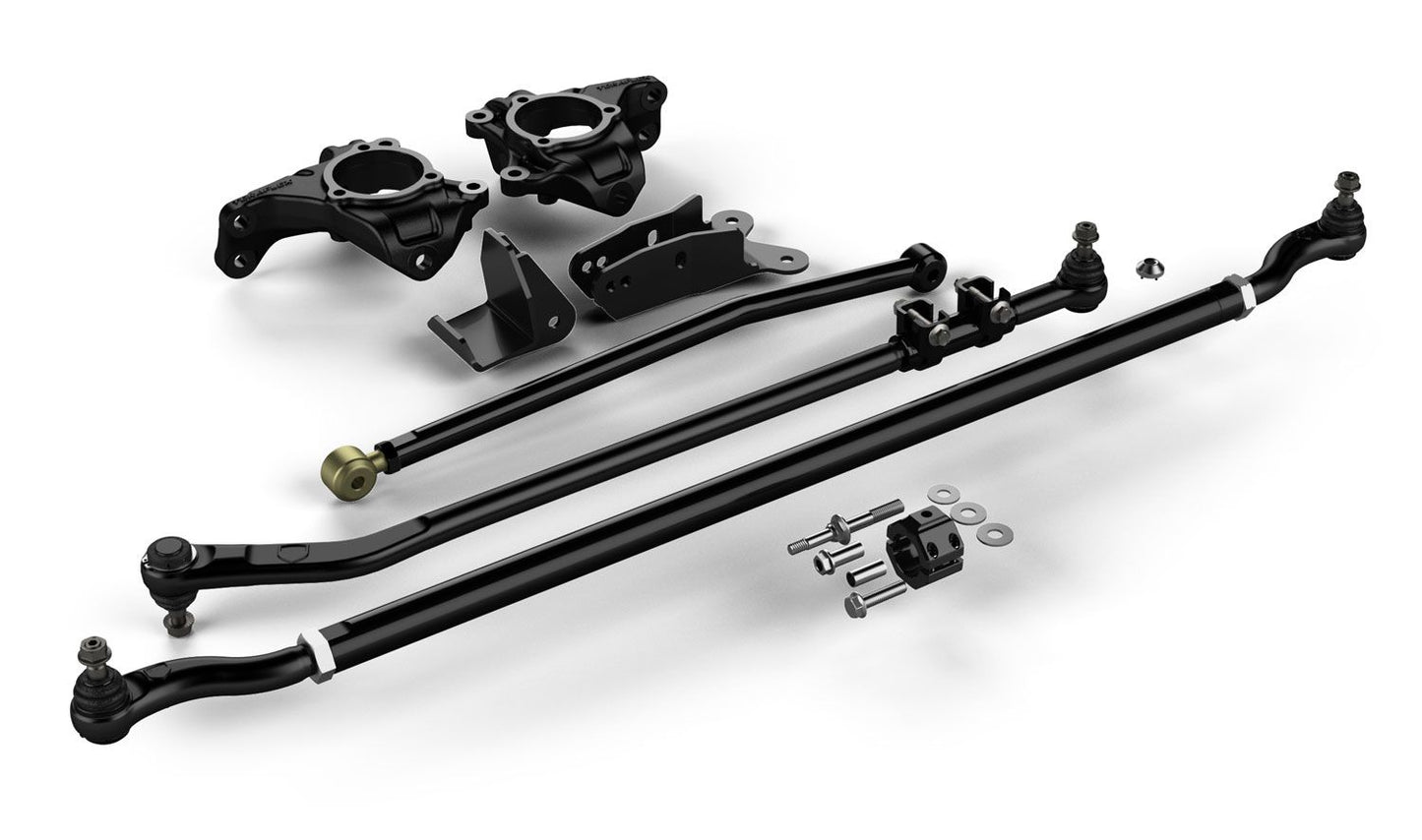 JK: Dana 30/44 High Steer System w/ HD Tie Rod Kit & HD Drag Link Flip Kit