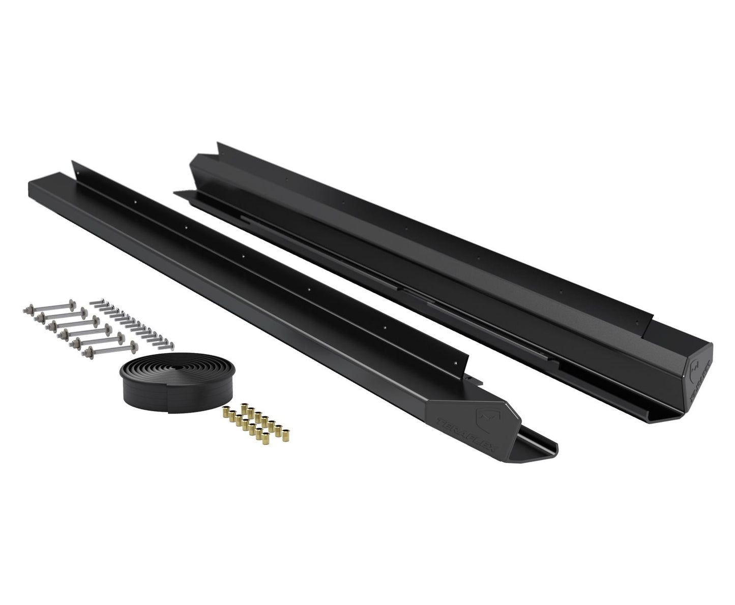 JK 4dr: RockGuard Aluminum Rock Slider Kit – Powder Coat