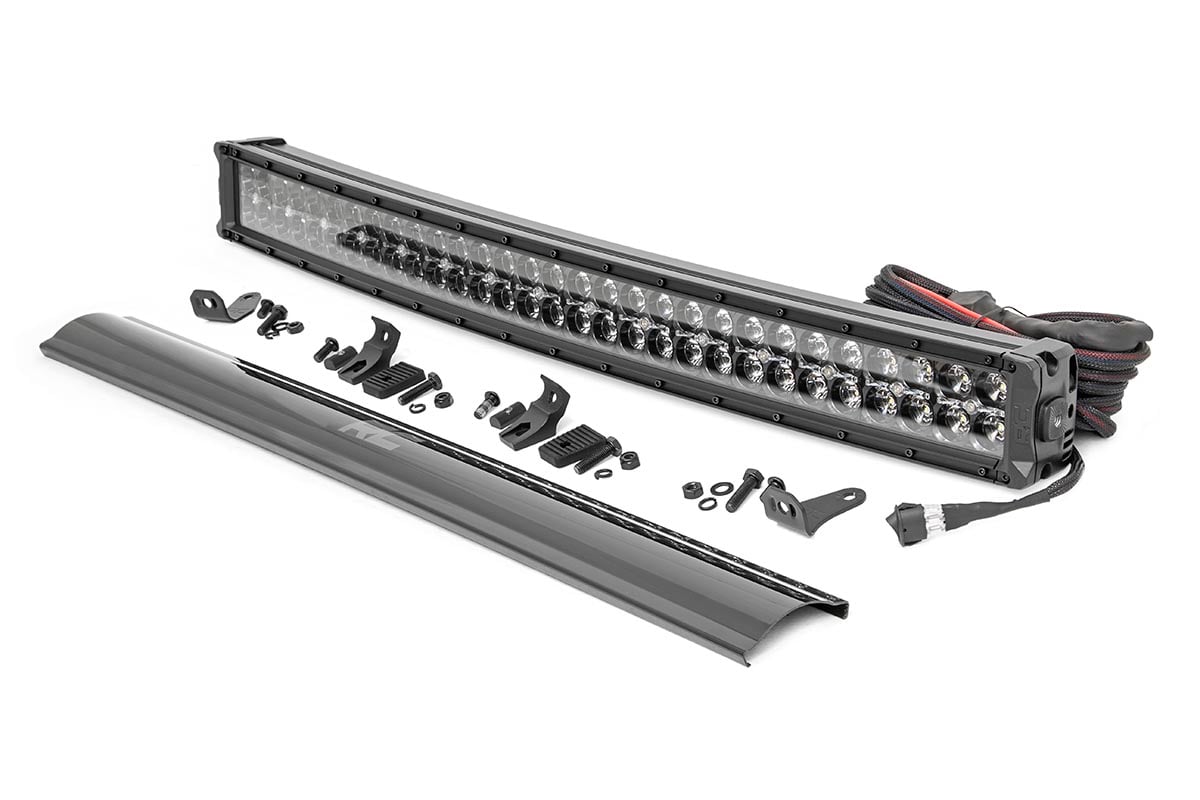 Black Series LED | 30 Inch Light| Curved Dual Row | Amber DRL