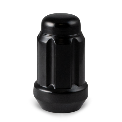 7/16" CLOSED END SPLINE 5 LUG 1.38" BLACK 20 LUGS, 1 KEYBLACK CHROME