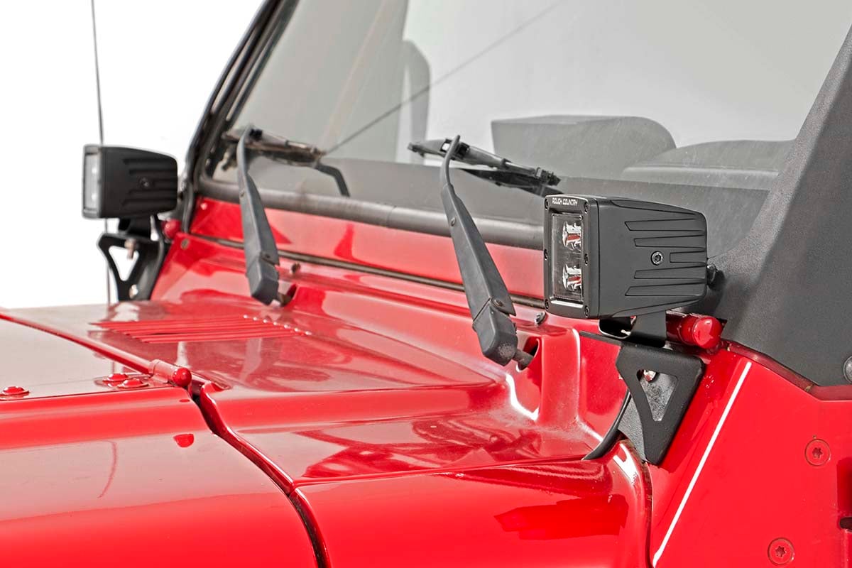 Light Mounts | Lower Windshield | Jeep Wrangler TJ 4WD (1997-2006)