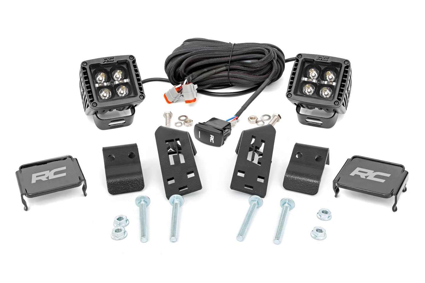 LED Light | A Pillar Mount | 2" Black Pair | Amber DRL | Polaris RZR PRO XP (20-21)