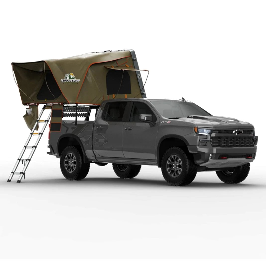 TUFF STUFF® OVERLAND ALPHA™ HARD TOP SIDE OPEN TENT, GRAY, 4 PERSON
