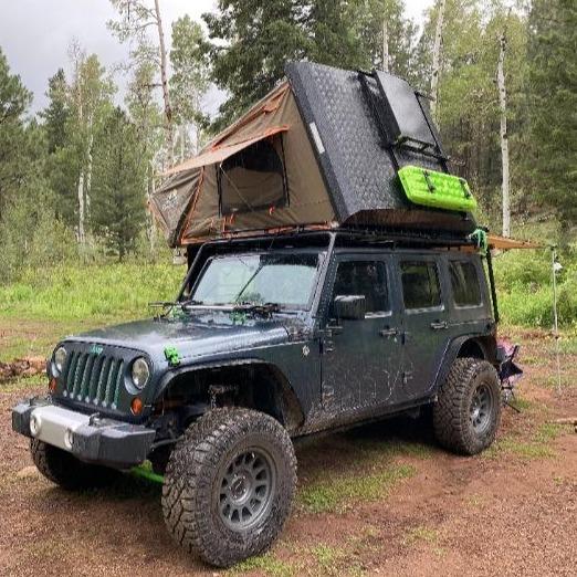 TUFF STUFF® OVERLAND STEALTH BLACK OPS SERIES™ ALUMINUM SHELL RTT, BLACK