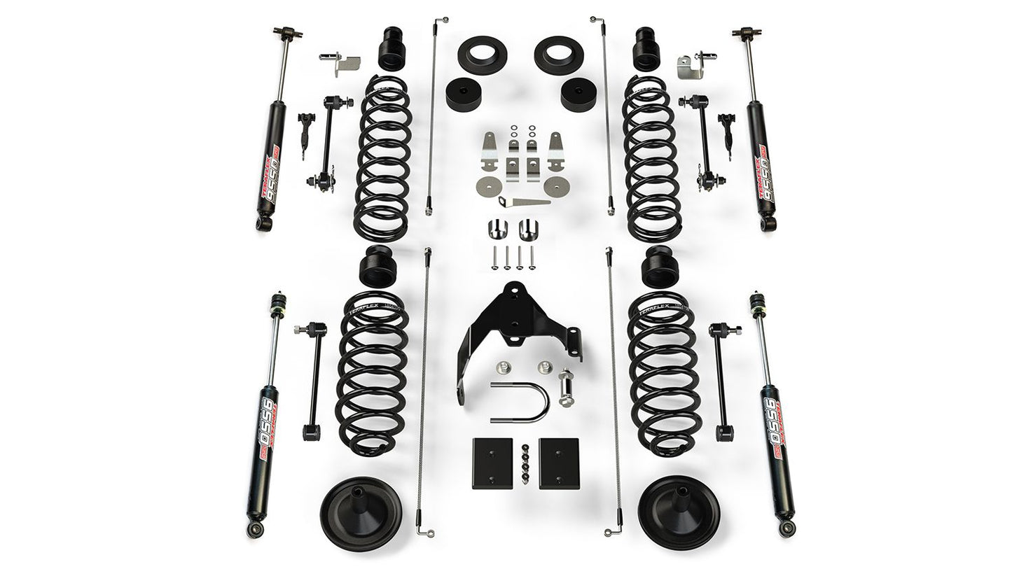JK: 4” Coil Spring Base Lift Kit & 9550 VSS Twin-Tube
