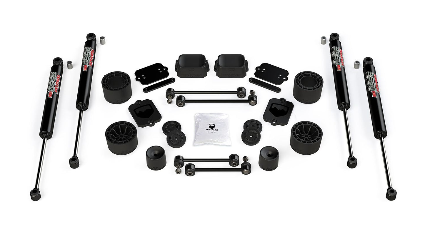 JL 4dr Sport/Sahara: 2.5” Performance Spacer Lift Kit & 9550 VSS Twin-Tube