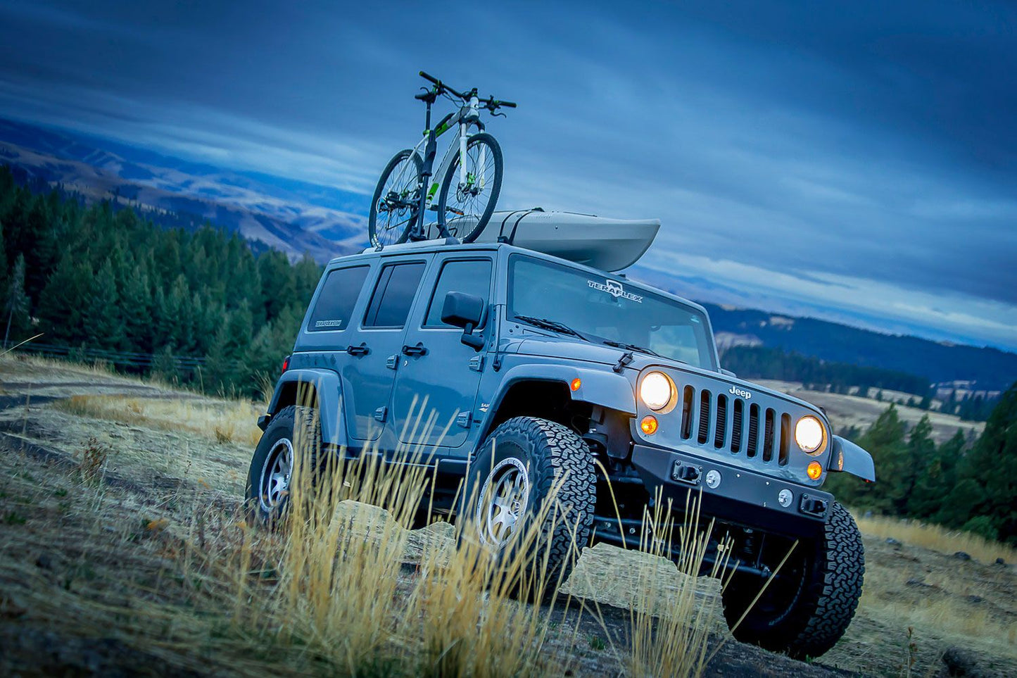 JK: RockGuard Explorer Front Bumper – Offset Drum Winch