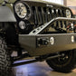JK: RockGuard Explorer Front Bumper w/ Hoop – Offset Drum Winch