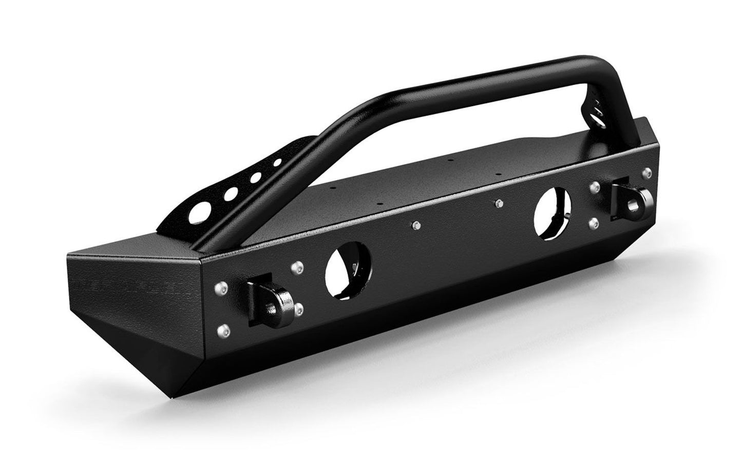 JK: RockGuard Explorer Front Bumper w/ Hoop – Offset Drum Winch