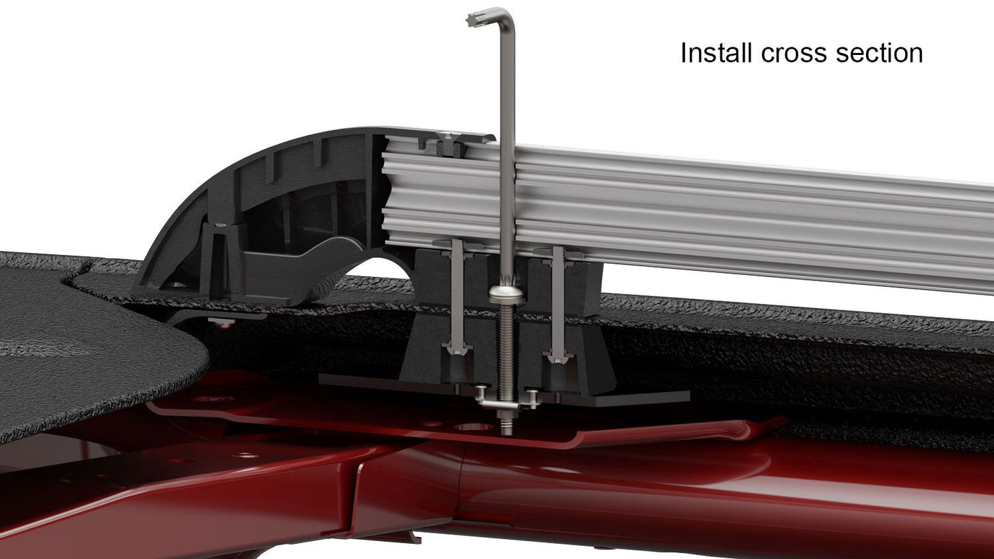 JK 4dr: Nebo Roof Rack Main Rail Kit