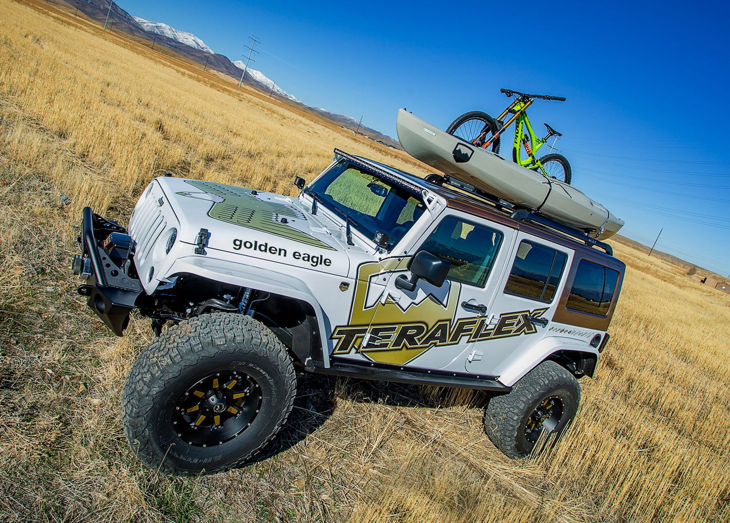 JK 4dr: Nebo Roof Rack Main Rail Kit