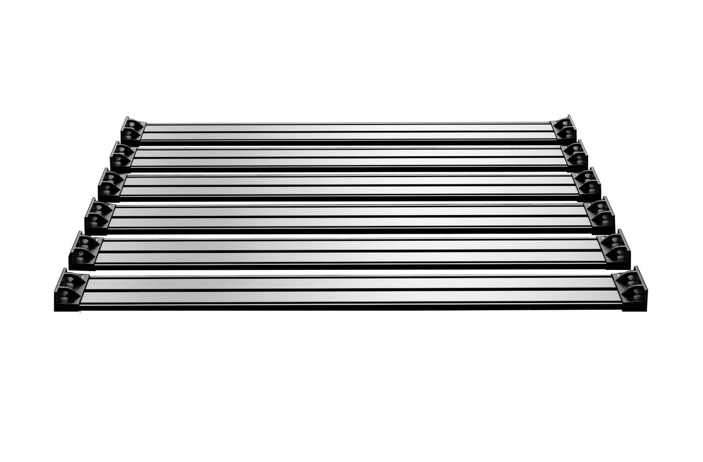 JK 4dr: Nebo Roof Rack Cargo Slat Kit – Silver