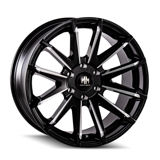 DECOY (8108) GLOSS BLACK/MILLED SPOKES