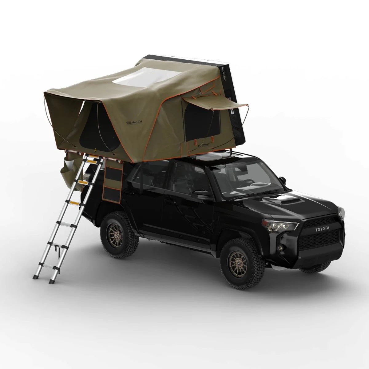 TUFF STUFF® OVERLAND STEALTH BLACK OPS SERIES™ ALUMINUM SHELL RTT, BLACK